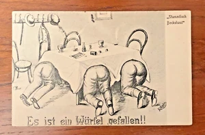 1925 Es Ist Ein Wurfel Gefallen Postcard; A Die Has Fallen; Humorous Dice Game - Picture 1 of 2
