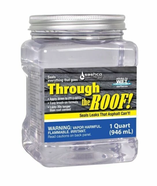 Sashco Through the Roof Sealant - Clear, 1 Quart