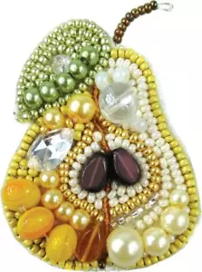 DIY Brooch making kit "Pear" 1.8"x2.6" - Picture 1 of 4