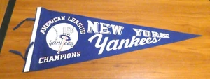 1940's-50's NY Yankees American League Champions Pennant 28.25" Great Condition - Picture 1 of 5