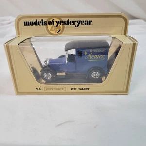 Matchbox Models Of Yesteryear 1927 Talbot Menier Chocolat Y-5 New in Box - Picture 1 of 6