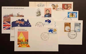 Australia Stamps 1981 Diana APEX Day Eureka QEII Birthday 6 First Day Covers (w) - Picture 1 of 7