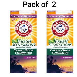 2 Pack - Arm & Hammer Fresh Scentsations Island Mist Carpet Odor Eliminator 30oz - Picture 1 of 7