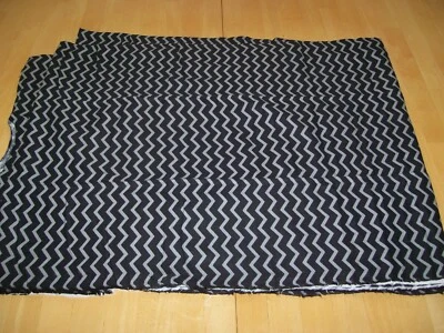 New Joann Fabrics 3 Yards Black  Zig Zag Chevron Flannel Material Joann's - Image 1 of 4