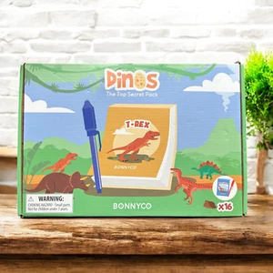 Stylo à encre invisible et carnet pack de 16 faveurs de fête dinosaures pour enfants - Photo 1 sur 7