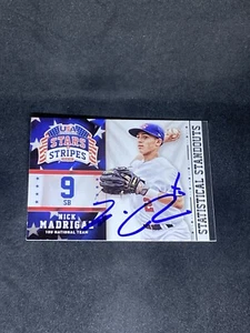 Nick Madrigal 2015 Panini USA Stars & Stripes Stat Standouts #8 Auto Signed Card - Picture 1 of 3