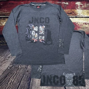 VTG JNCO Jeans Shirt Youth Boys Small Long Sleeve 85 Bulldog Made USA 90s Skate - Picture 1 of 12