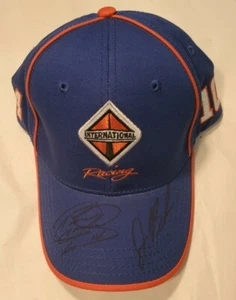 MAXXFORCE Blue And Orange # 10 #14 International Racing Ballcap Autographed X2 - Picture 1 of 5