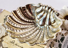 Vintage Caviar Sterling Silver 800 Gorgeous Pate Shell Old Germany Stand Jewelry