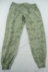 Old Navy Women Small S Green Cotton Straight Draw String Sweat Pants N427