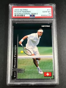 ROGER FEDERER 2003 NETPRO INTERNATIONALE SERIE #11 ROOKIE RC PSA 10 EDELSTEINE - Bild 1 von 4