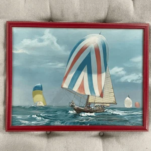 Xanadu Framed Art Print Kipp Soldwedel 1966 Sailboat 25.5” x 19.5” - Picture 1 of 12