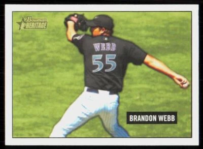 2005 Bowman Heritage Brandon Webb #166 - Image 1 of 2
