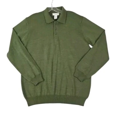 Suéter Covington ~ Para Hombre Talla M~ Verde Oliva Mezcla Lana Hecho en Italia. Foto 1 de 4