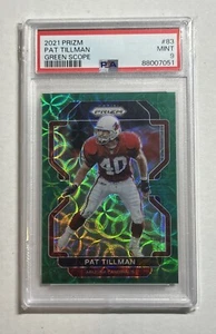 2019 Prizm Football Pat Tilman Green Scope /75 Psa 9 - Picture 1 of 2