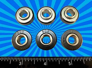 (Cantidad 8) 608 Rodamientos de Bolas Métricos 22mm 8mm 7mm TiC Monopatín - Imagen 1 de 9