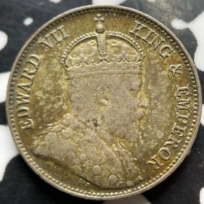 1902 Straits Settlements 10 Cents Lot#JM8991 Silver! Nice! Key Date! - Image 1 of 2