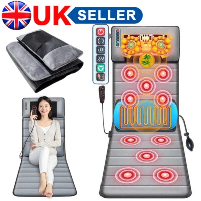 Full Body Massage Comfier Massage Mat with Heat Pad Bed Shiatsu Neck Massage UK