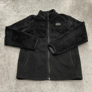 The North Face Fleece Jacket Boys XL Black Full Zip Pockets Outdoor Hiking Schoo - Picture 1 of 15