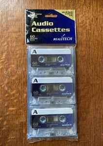 Realitech Leere Audiokassetten Kassetten 60 Minuten Neu Versiegelt 3er Pack - Bild 1 von 3
