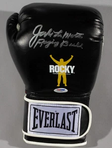 Jake LaMotta Signed ROCKY Balboa Boxing Glove PSA/DNA COA R Auto'd Raging Bull - Picture 1 of 24