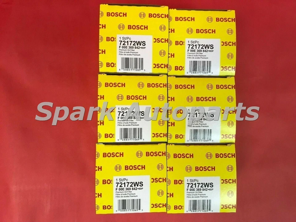 Novo Estojo de 6 Filtros de Óleo de Motor BOSCH 72172WS Para BMW 318i, 318is, 318ti, CH7073 - Imagem 1 de 2