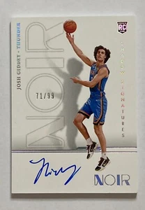 2021-22 Panini Noir Basketball Josh Giddey Shadow Signatures /99 Rookie Card RC - Imagen 1 de 2