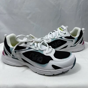 Ryka Women's Standout Athletic Walking Low Top Shoes White/Black/Blue Sz. 8.5 M - Picture 1 of 9