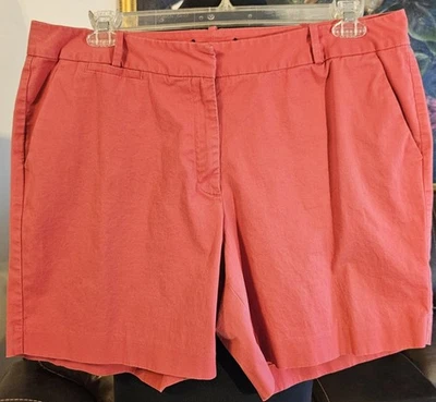 Pantalones Cortos Chinos Para Mujer Ann Taylor Loft 16w Algodón Rojo Óxido Buen Estado Foto 1 de 4