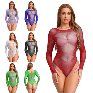 Mujeres Mono Rave Body Leotardo Ropa Interior Disfraz Prendas para dormir Fiesta Baile - Imagen 1 de 77