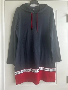 NWT Tommy Hilfiger Women’s Hooded Sweatshirt Dress XL - Picture 1 of 11