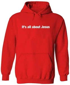 Christian Faith Hoodie Pullover Pulli It's All About Jesus Religious Bible - Bild 1 von 13