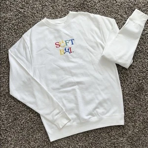 NWOT Soft Boi White Crewneck Sweatshirt, Size Medium, YouTuber Ethan Nestor - Picture 1 of 9