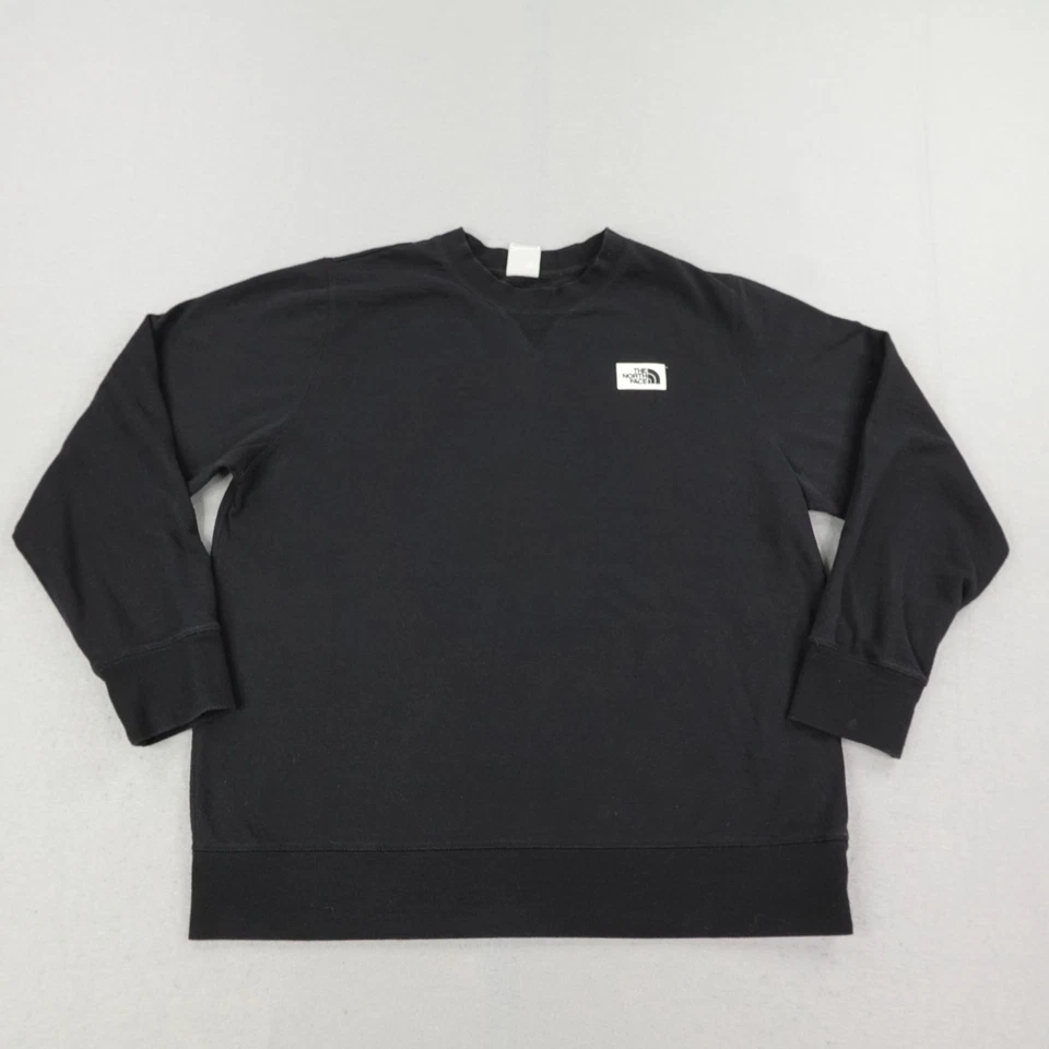 Sudadera North Face para mujer XL negra parche Heritage cuello redondo suéter Foto 1 de 4