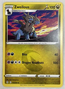 Pokemon TCG - Zweilous - 114/203 - Uncommon - Evolving Skies - Mint - Picture 1 of 2