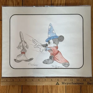 Arte de la animación de los parques Disney línea de color dibujo firmado por Paul Banwer Mickey - Imagen 1 de 7