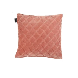 Bedding House Vercors Quilted Diamond Velvet Filled Cushion Square 43cm Pink - Picture 1 of 1