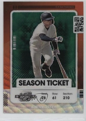 2021 Panini Contenders Optic Green Wave Ticket Buster Posey #34 - Image 1 of 2