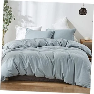 French Linen Duvet Cover Set 88" x 92"- 3 Pieces (1 Comforter Cover,2 - Picture 1 of 7