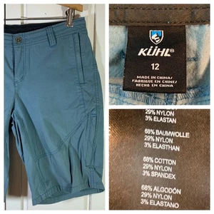 Kuhl Damen Größe 12 Blau Cargo Shorts Outdoor Wandern Abenteuer - Bild 1 von 12