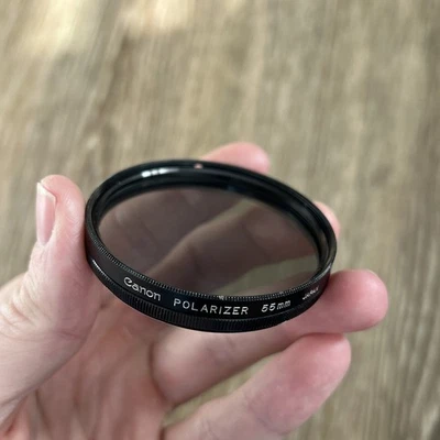 Canon 55mm Filter Linear Polarizer PL -  genuine vintage for SSC SC FD EOM - Image 1 of 4