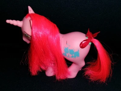 My Little Pony MLP Vintage Happy Tails Unicorn Tabby VERY GOOD tail works G1 - Image 1 of 4