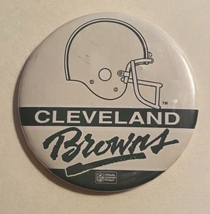 "Botón de fútbol americano vintage Cleveland Browns - grande de 3,5"" de diámetro de Wincraft" - Imagen 1 de 2
