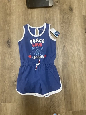 NWT Girls' Stitch 'Peace Love Ohana' RomperDisney Collection by Cat & Jack XS - Image 1 of 4