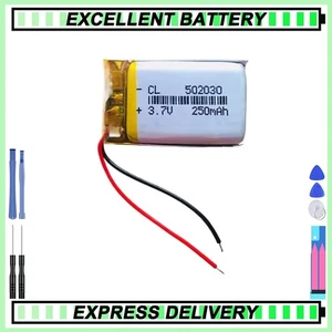 Batería recargable 3,7 V 250 mAh Lipo para grabadora GPS MP3 cámara llave coche 502030 - Imagen 1 de 4