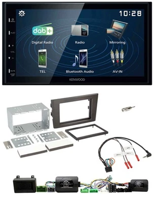 Kenwood 2DIN Bluetooth Lenkrad USB DAB Autoradio für Volvo XC 90 2004-2014 schwa - Bild 1 von 4