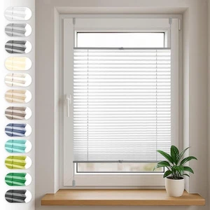 SONELLO Tenda plissettata Klemmfix senza foratura, 60cm 60l x 160A cm, Grigio - Foto 1 di 8