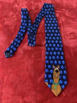 VTG Scooby-Doo Cartoon Network 1998 Blue Neck Tie Hanna Barbera Rare Classic - Image 1 of 4