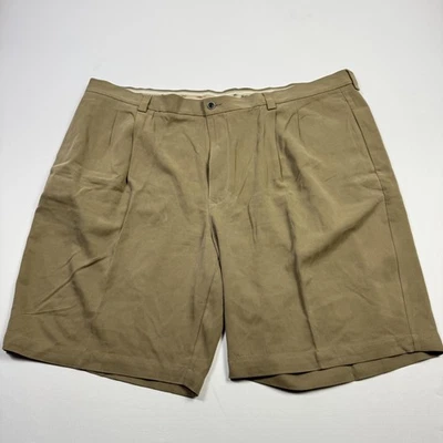 Tommy Bahama Pantalones Cortos Para Hombres 44 Caqui 100% Seda Plisado Vestido Chino Informal Golf Foto 1 de 4