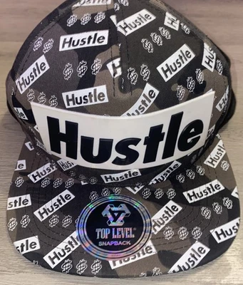 Gorra de béisbol HUSTLE Snapback gris camuflaje $ gorra Foto 1 de 4